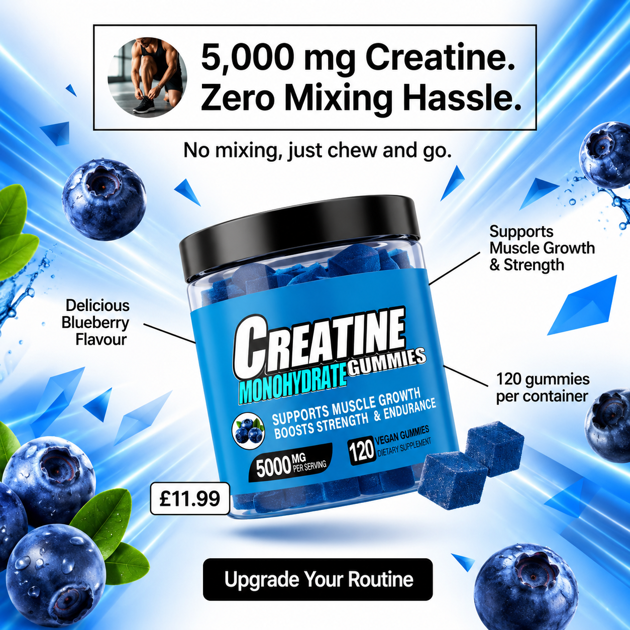 Strawberry creatine gummies